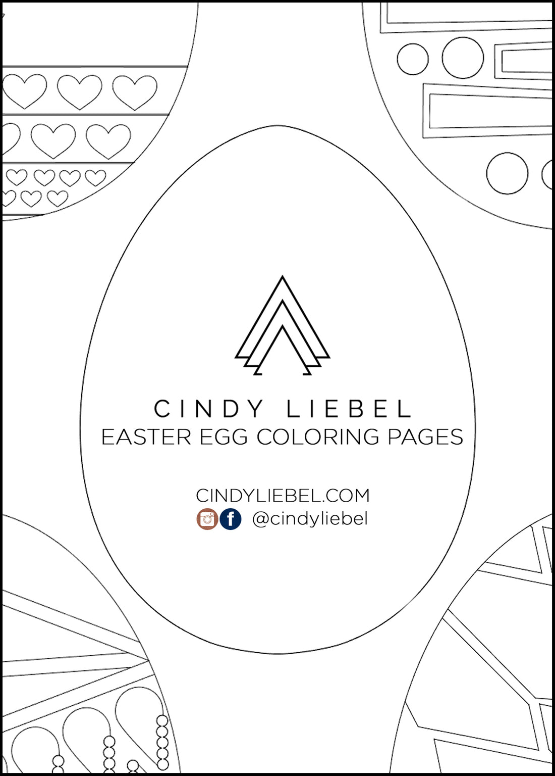 Free Online Printable Easter Egg Coloring Pages by Cindy Liebel