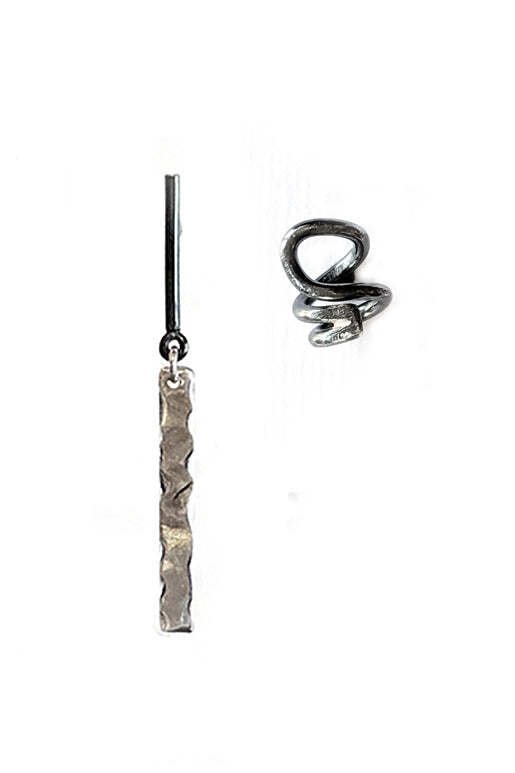 Mismatched Asymmetrical Earrings by Cindy Liebel Jewelry