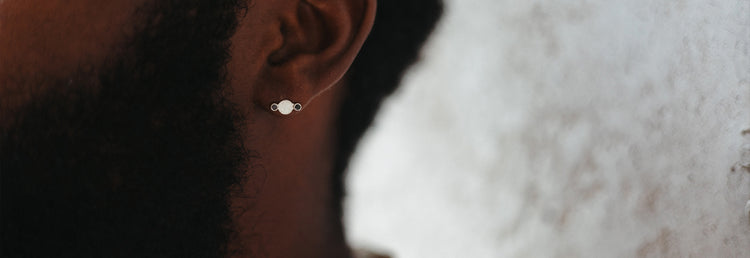Modern, Statement Stud Earrings by Cindy Liebel Jewelry
