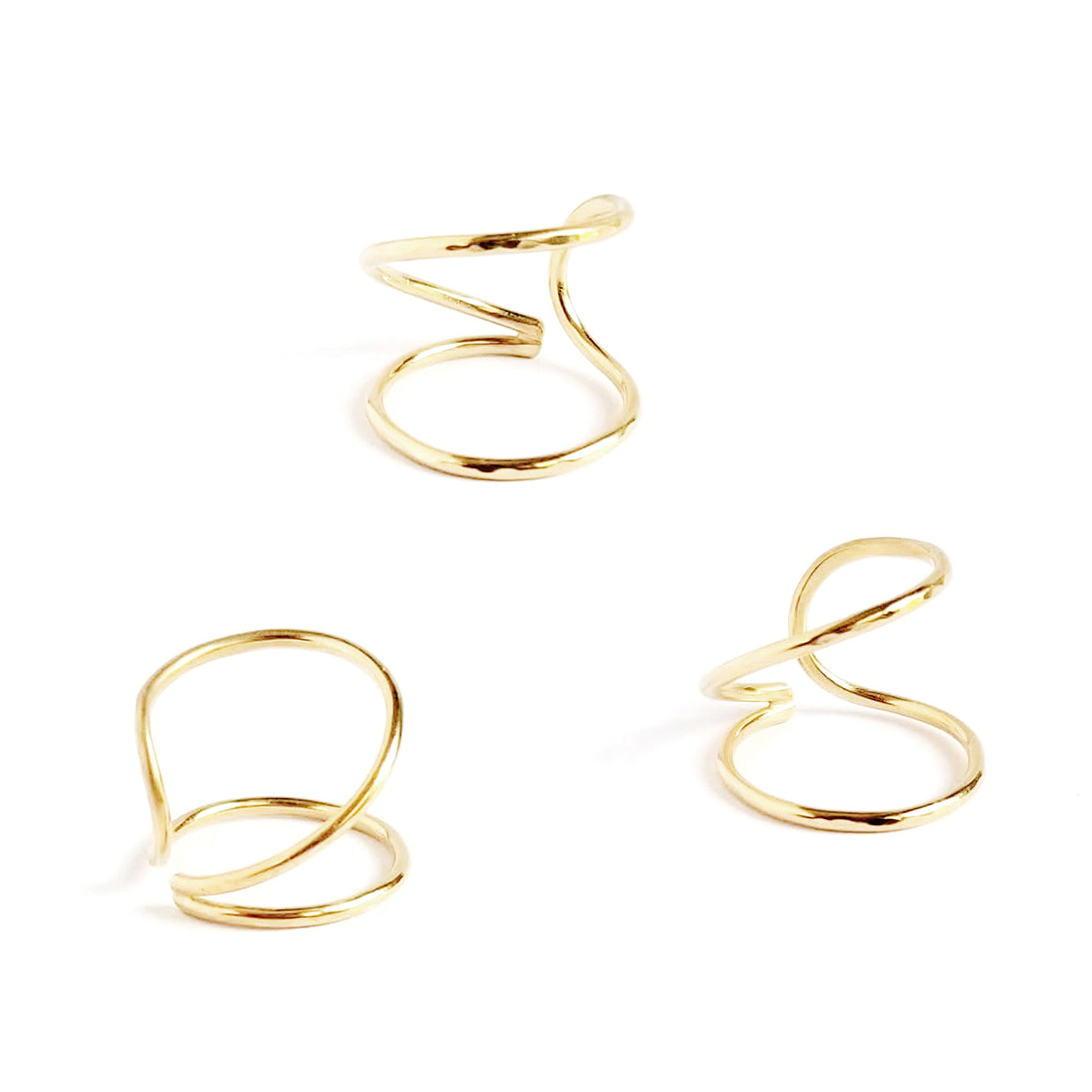 Everyday 14K gold wrap around ring