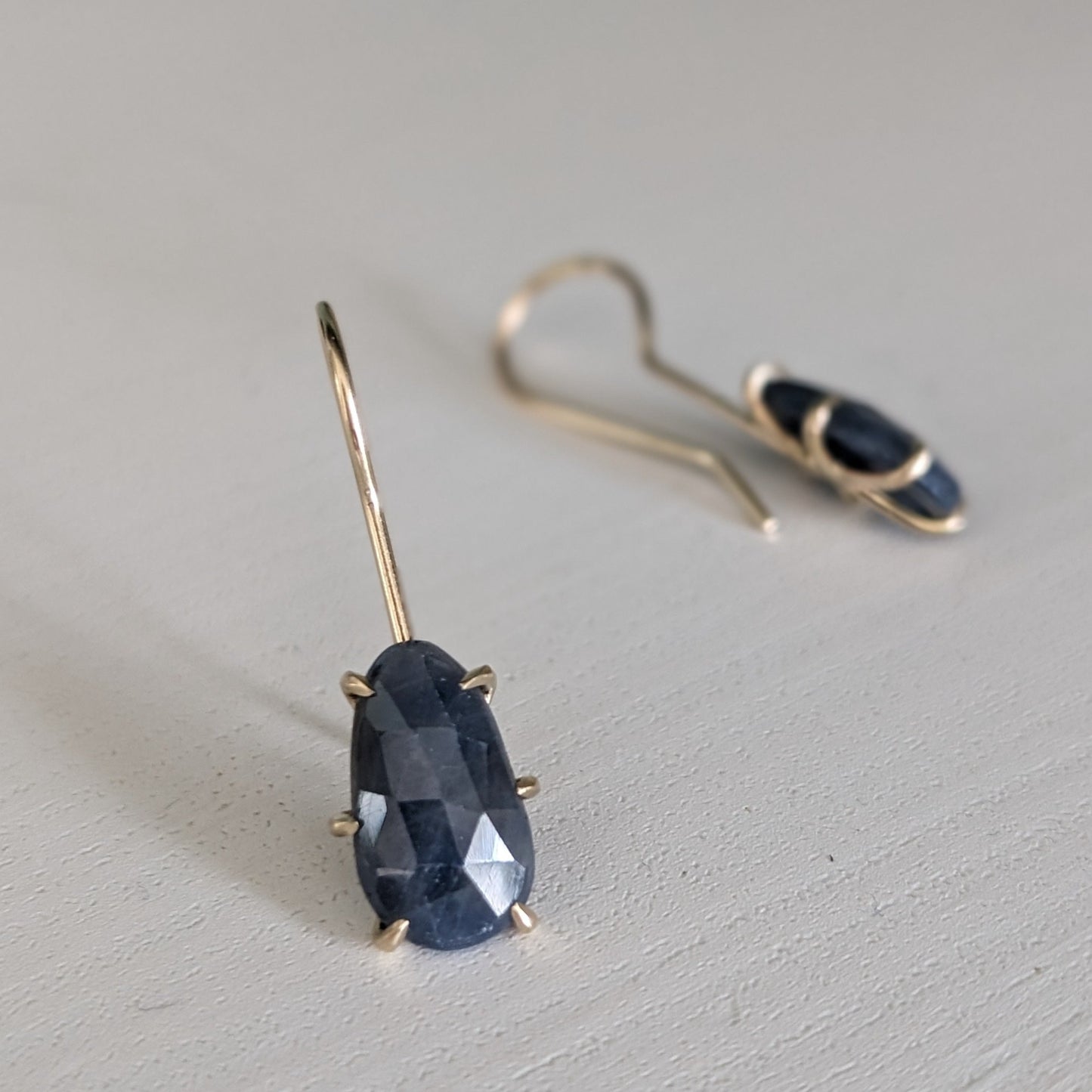 14K Blue Sapphire Earrings