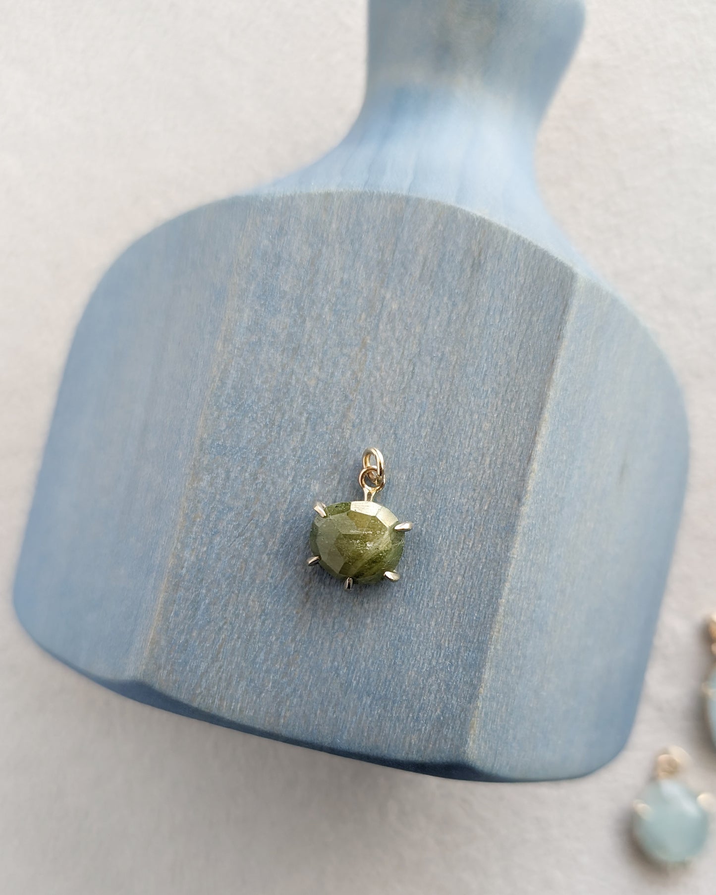 14K Green Sapphire Charm no.1