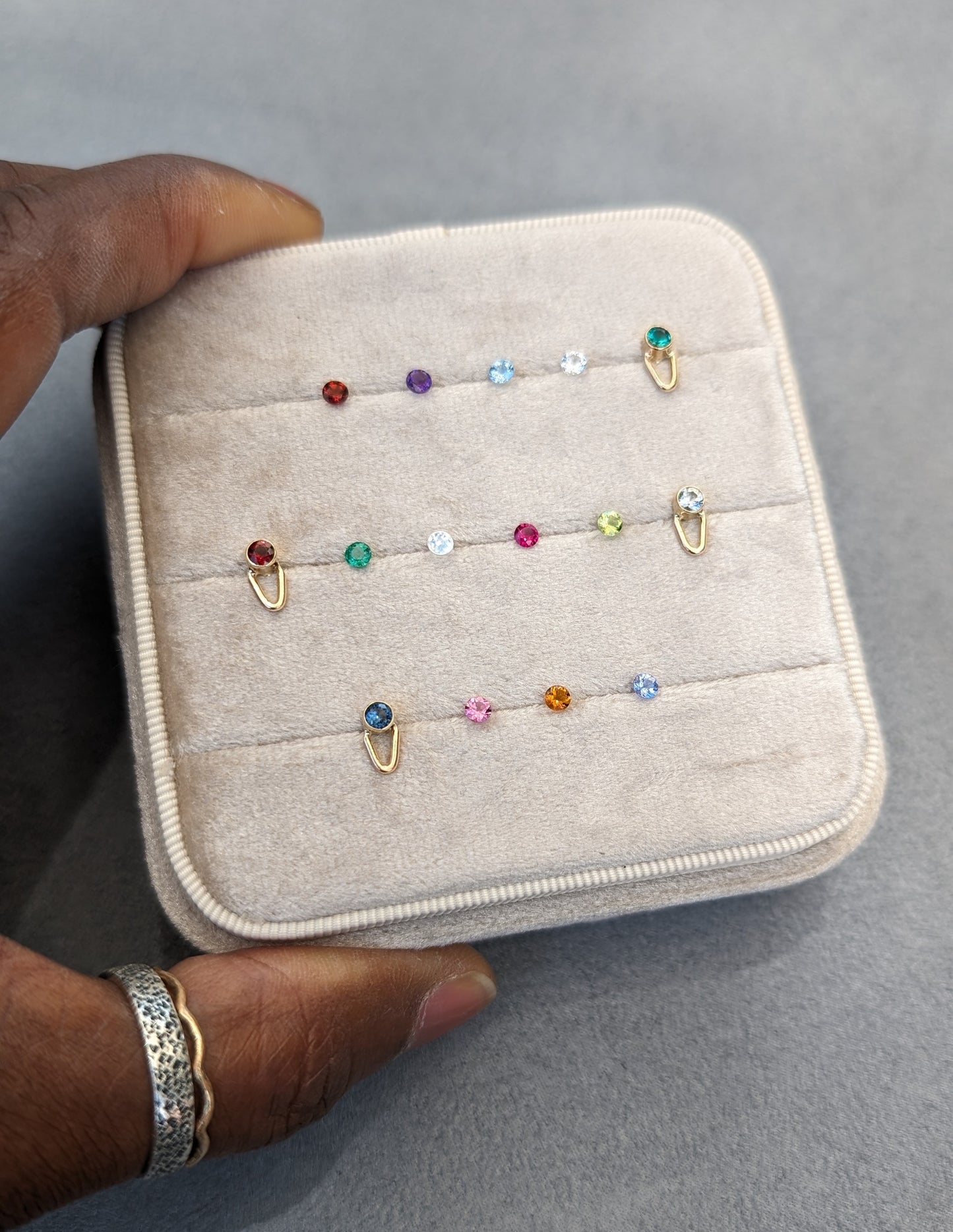 12 gemstones for stud earrings