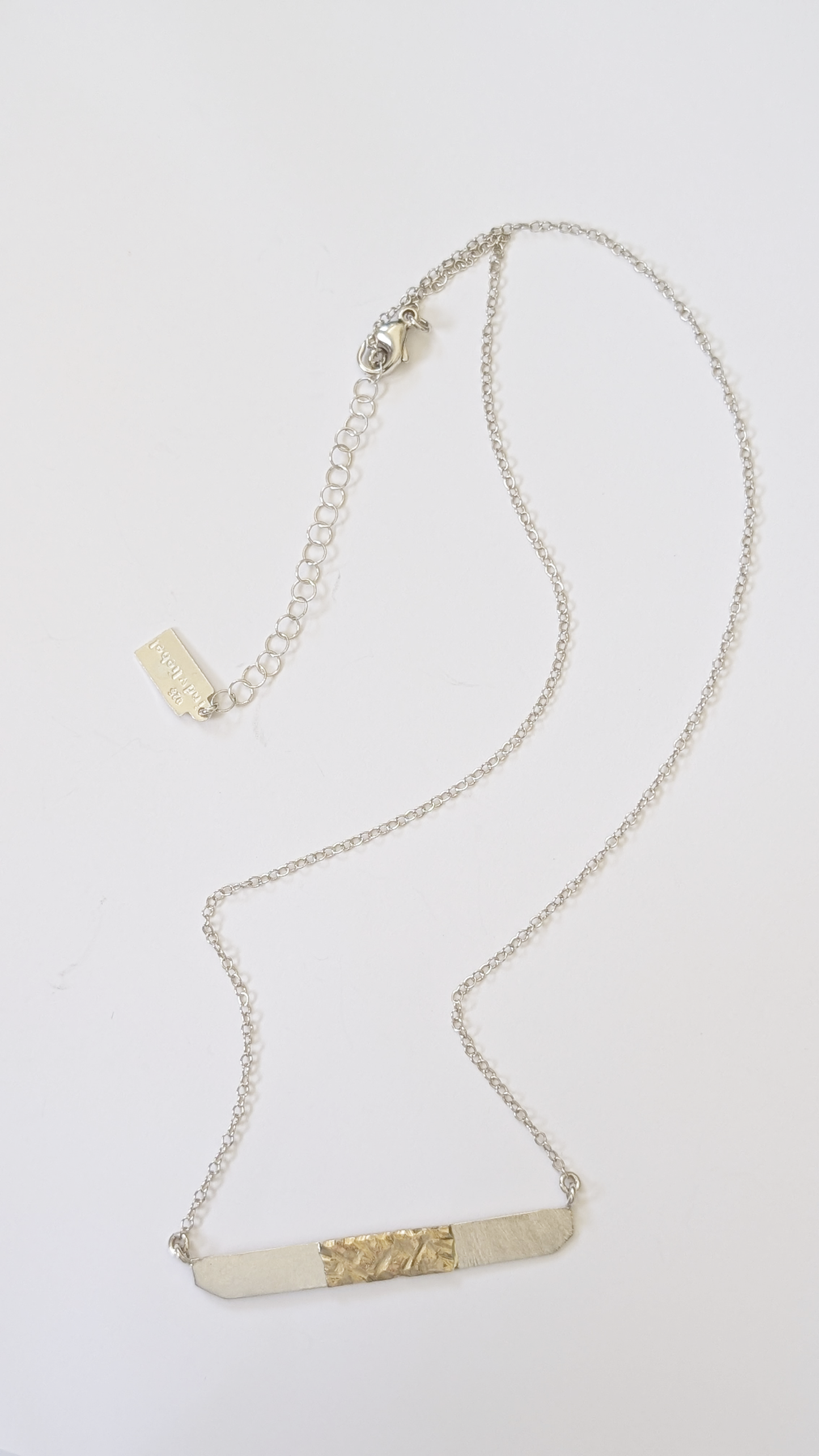 Silver and Gold Bar Necklace