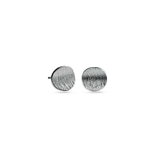 Round blacken sterling silver studs on a white background
