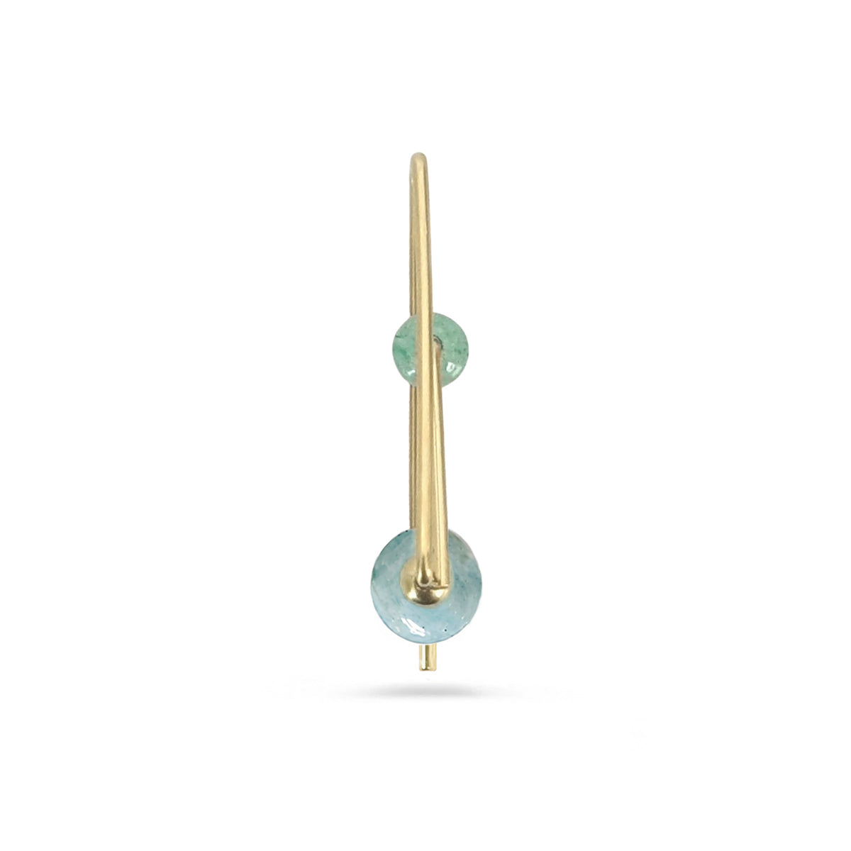 14K Flera Aventurine & Tanzanite Hoops