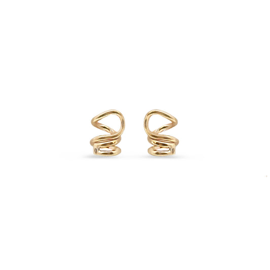 dainty 14k gold coiled wire studs
