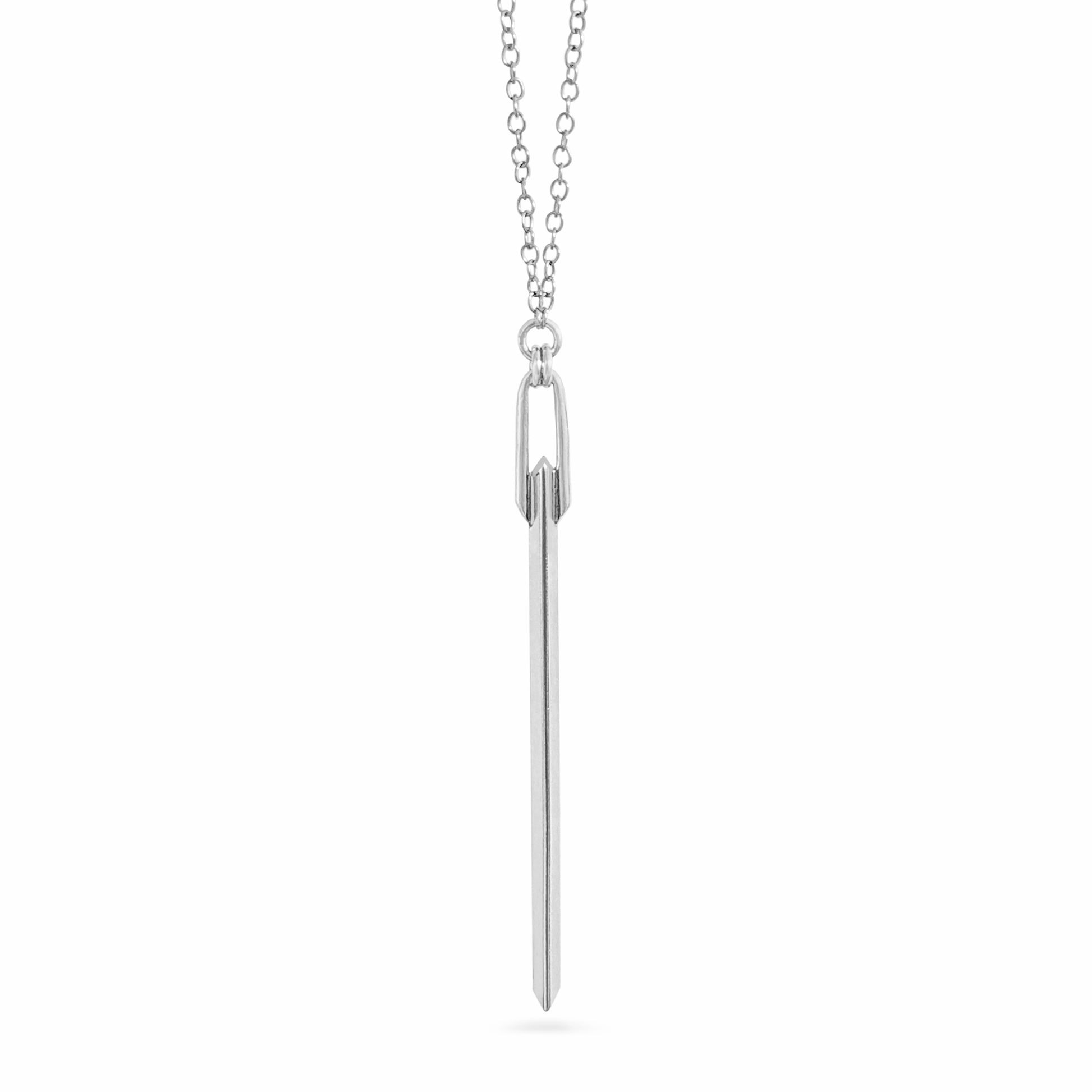 sterling silver bar pendant necklace