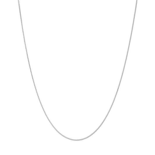 silver box chain necklace