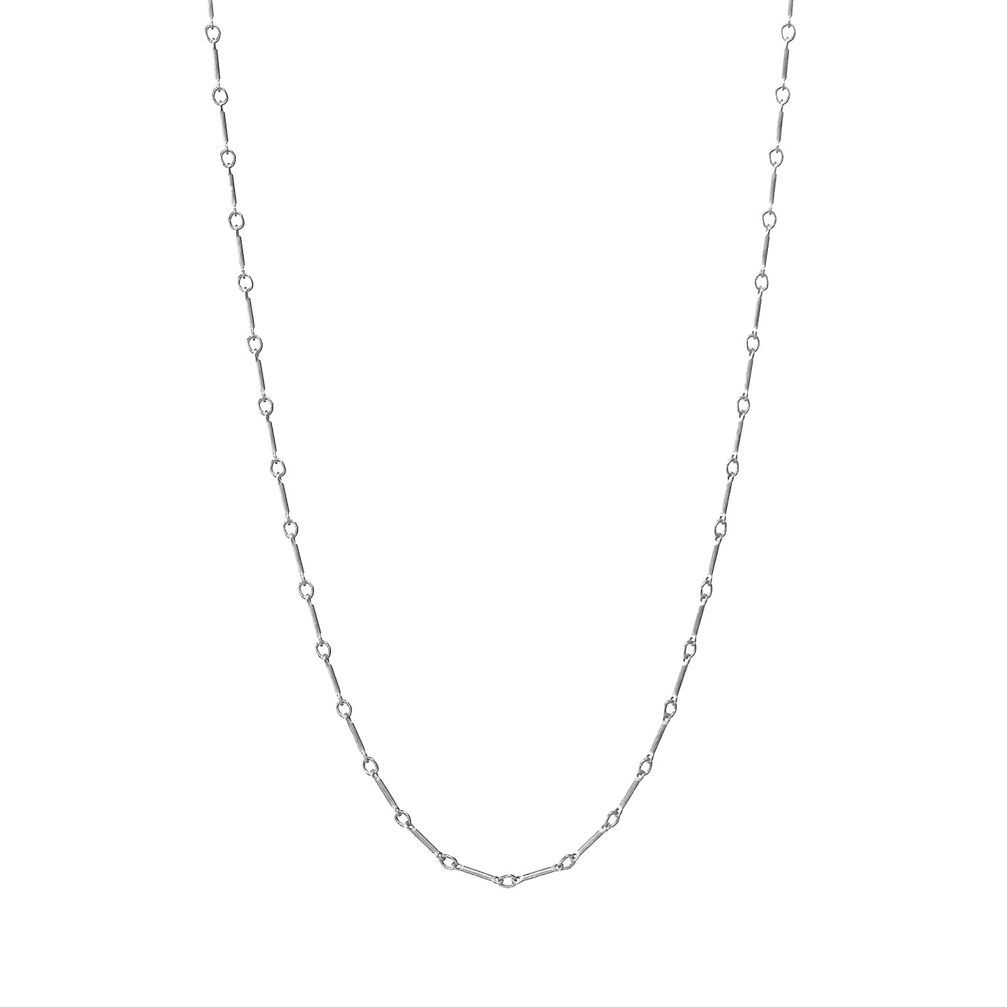 silver bar link chain
