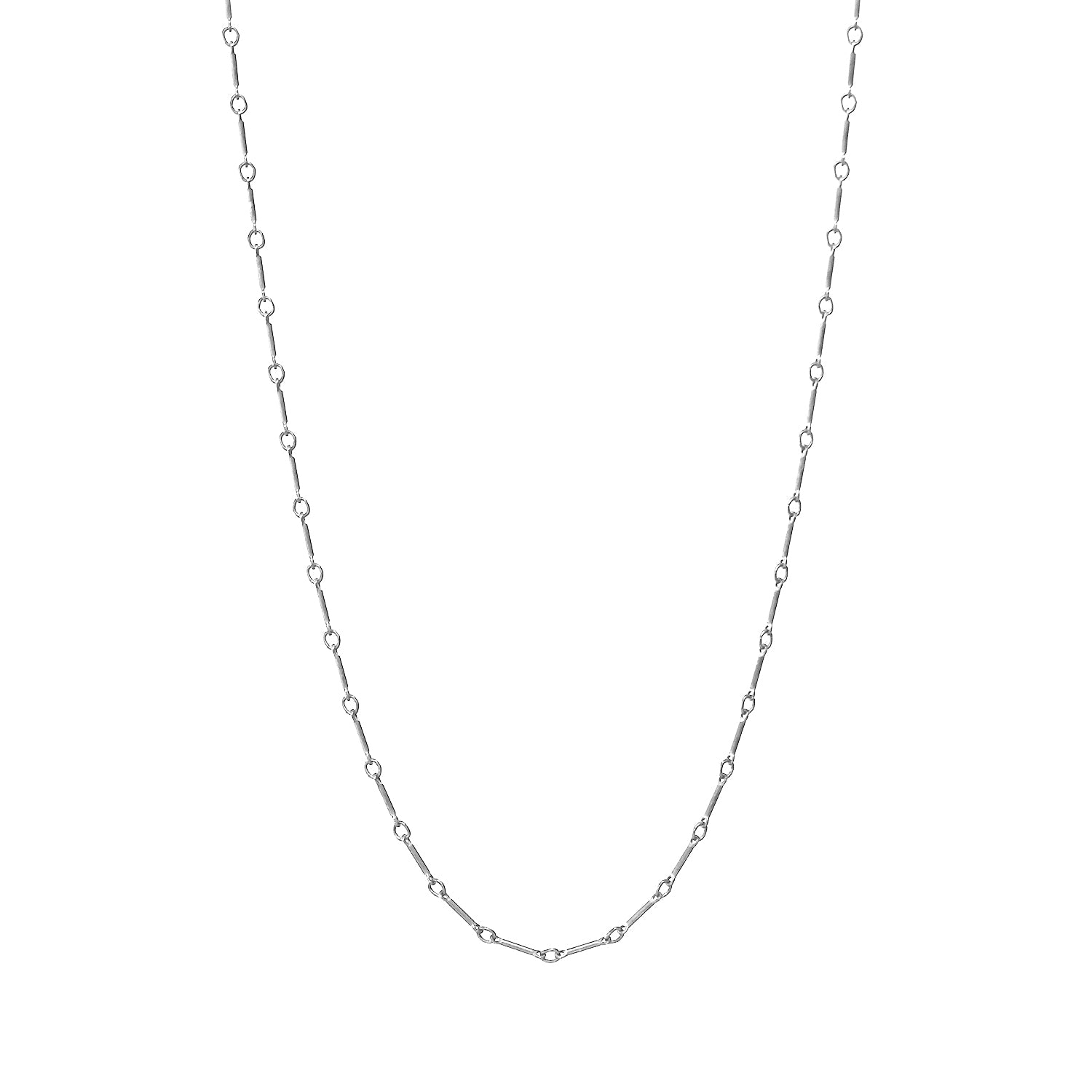 silver bar link chain
