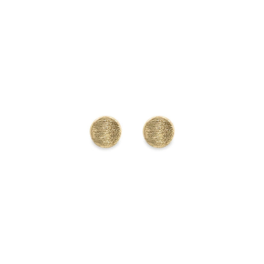 Round gold curved stud earrings