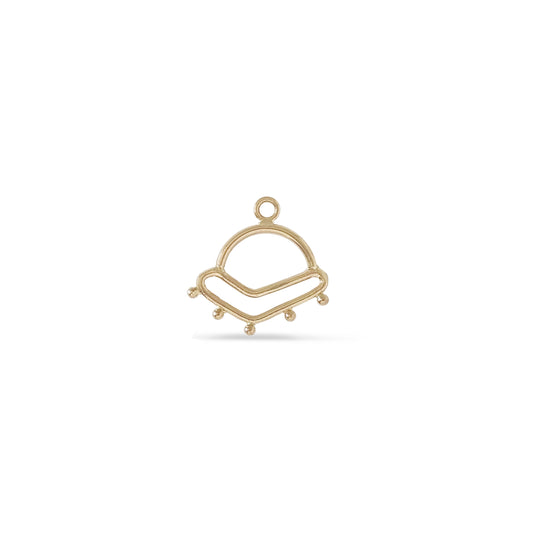 14K gold sunrise inspired charm