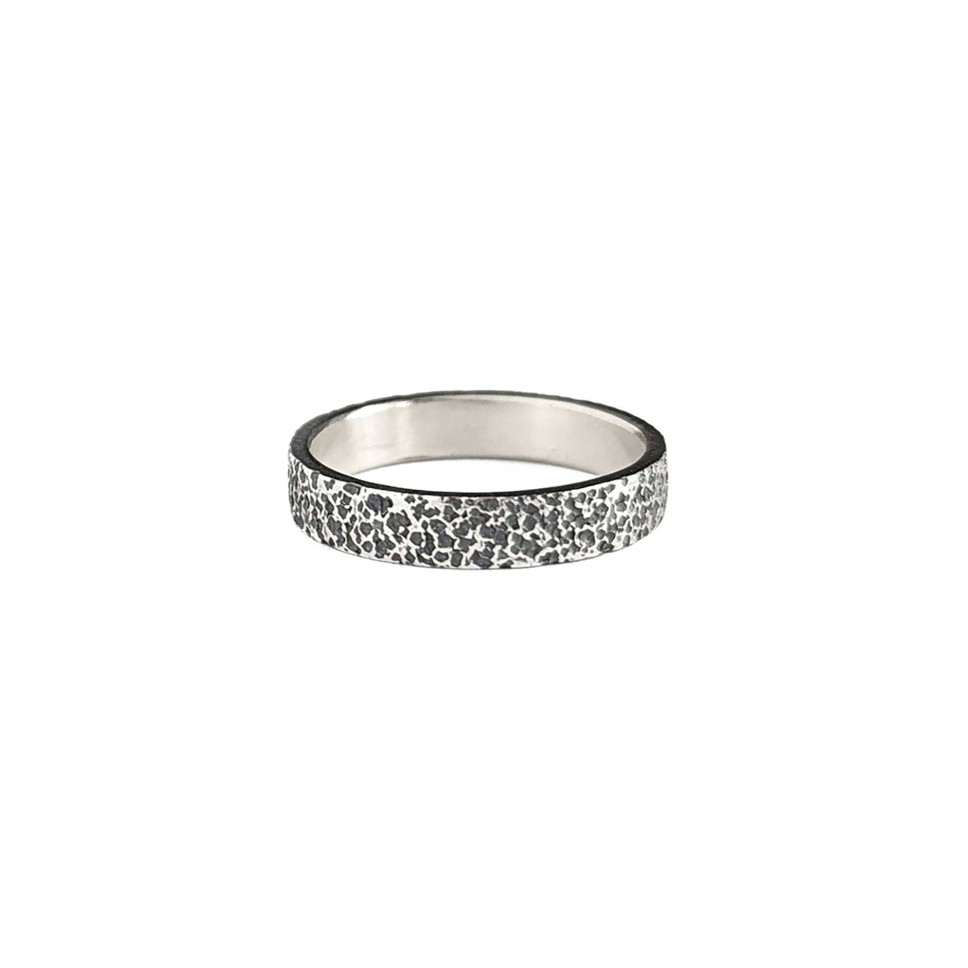 hammered silver stacking ringband