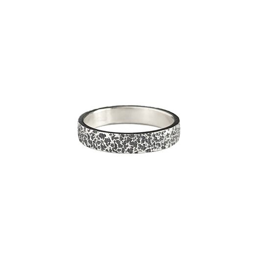 hammered silver stacking ringband
