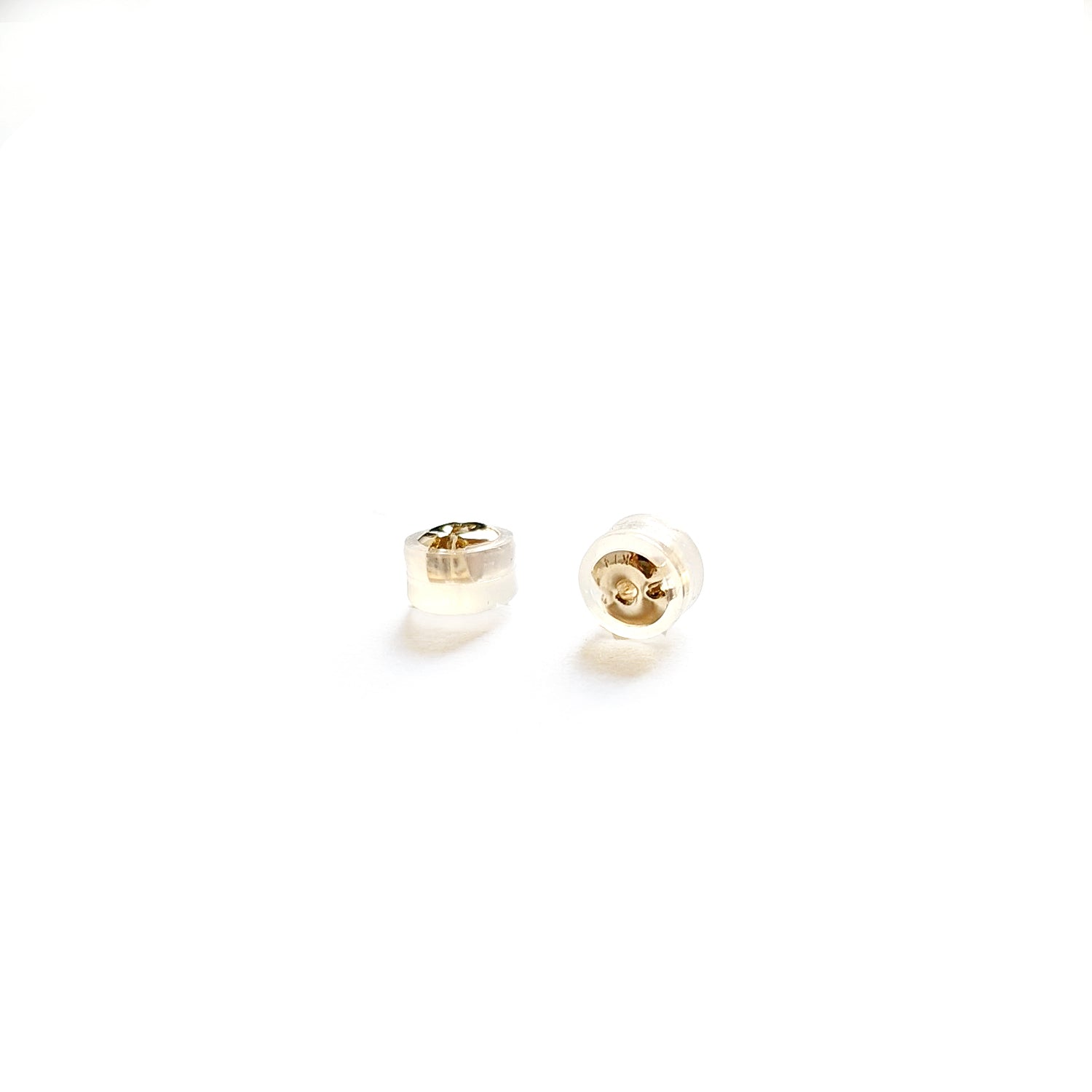 14K Gold Silicone Earring Backs