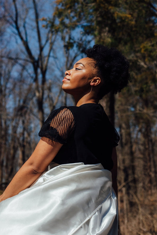 Gold rectangular curved wire hoop earrings