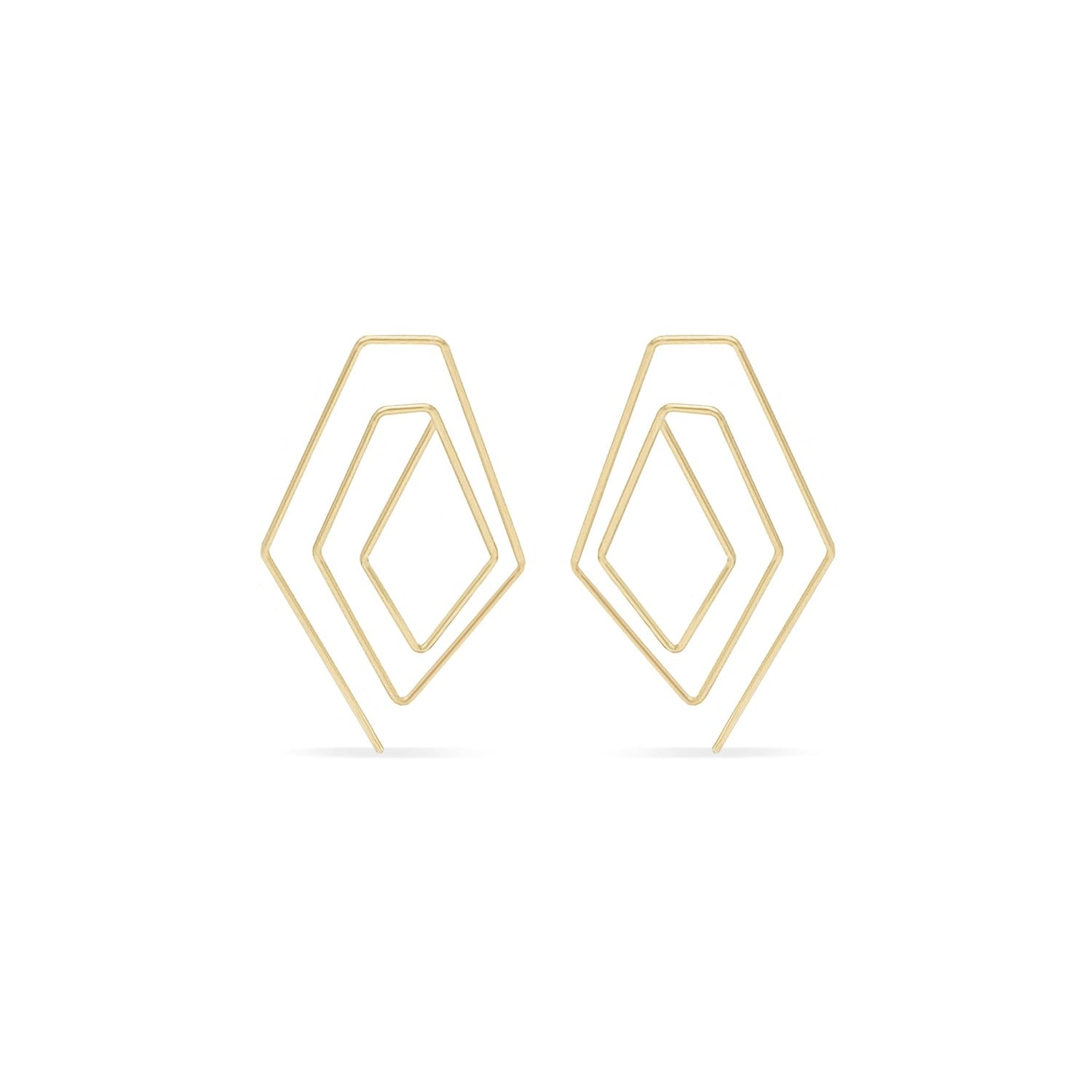 delicate diamond spiral hoop earrings in gold