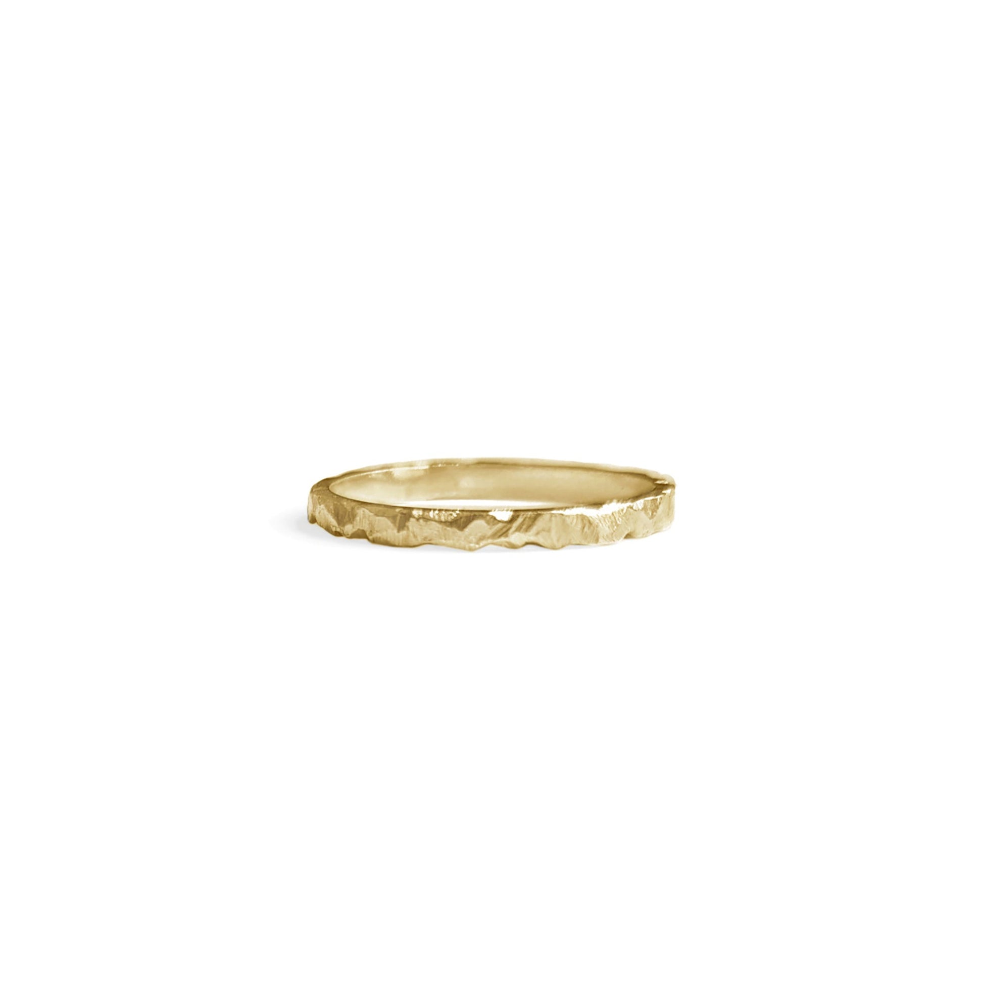 slim 14k gold textured band
