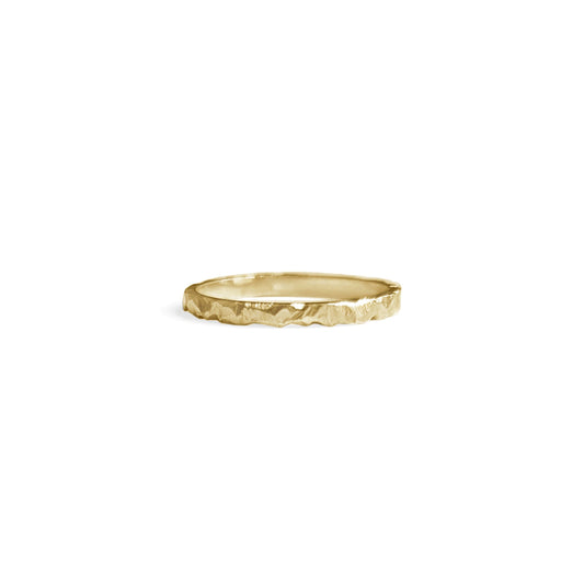 slim 14k gold textured band