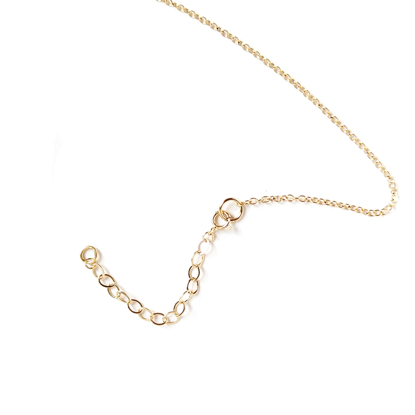14K gold cable chain extender for necklaces