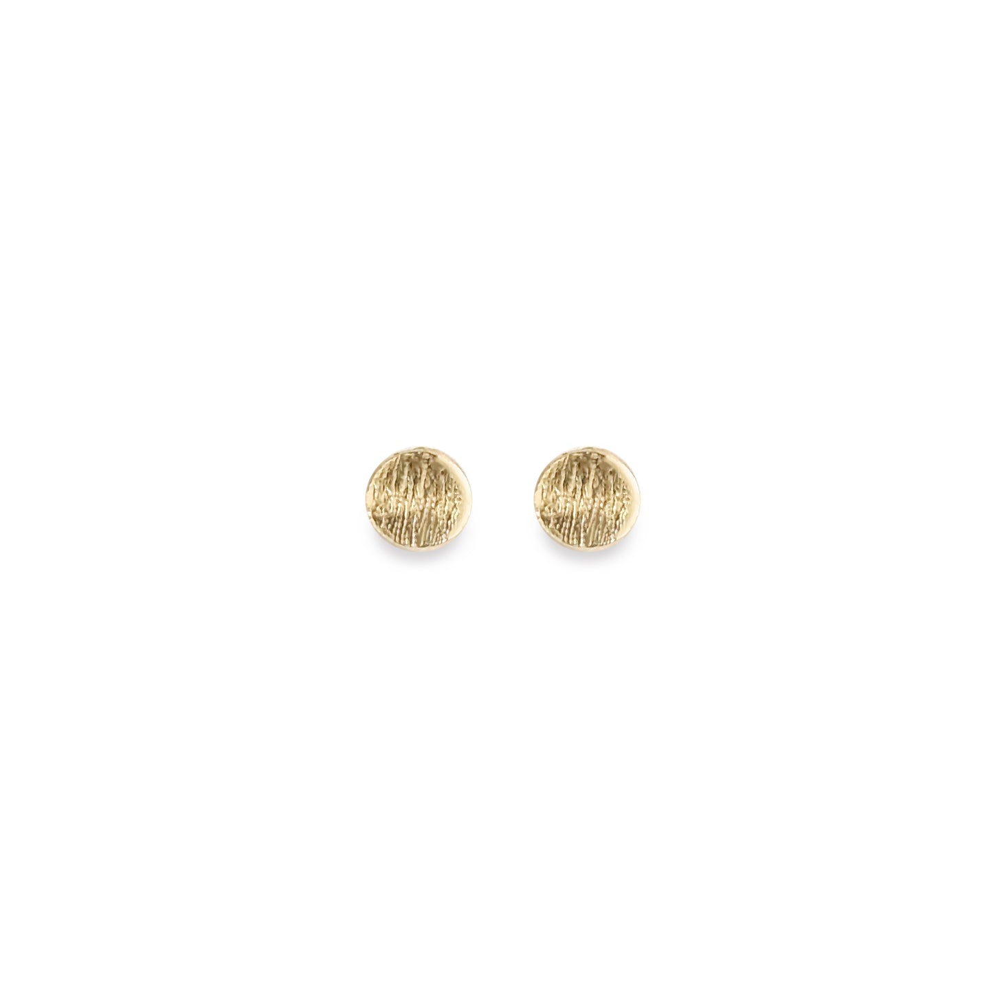 tiny Round gold curved stud earrings