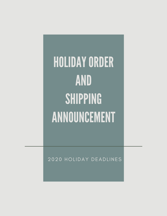 Holiday Order and Shipping Deadline Announcement at Cindy Liebel Jewelry