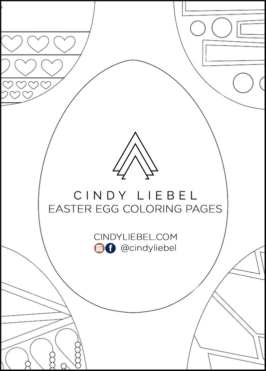 Free Online Printable Easter Egg Coloring Pages by Cindy Liebel