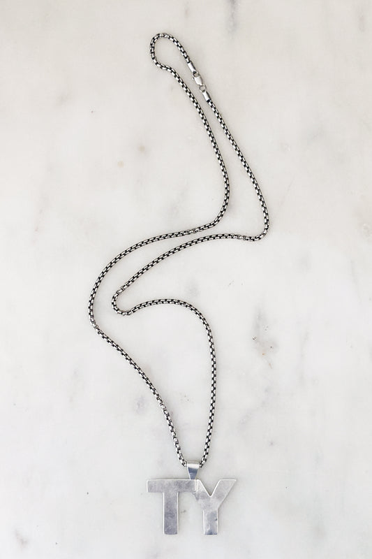 CUSTOM COMMISSION | Initial Name Necklace for My Son
