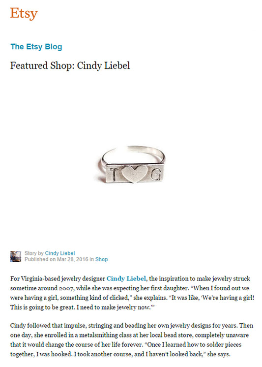 Cindy Liebel Featured Shop on Etsy