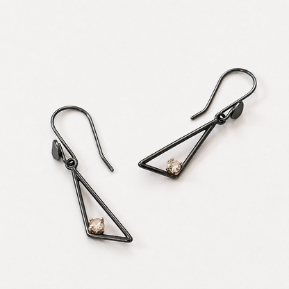 Charcoal Angular Earrings
