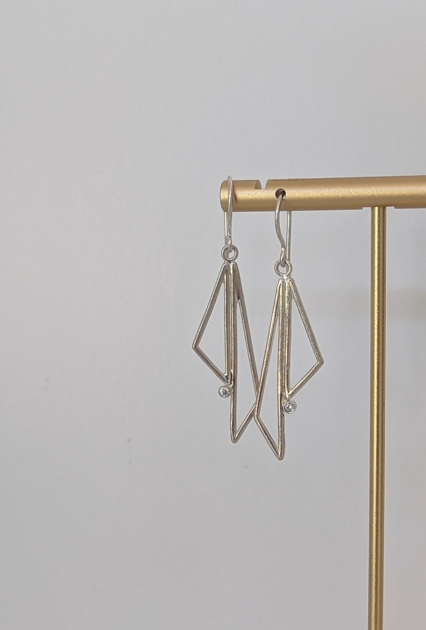 Diamond Angular Earrings