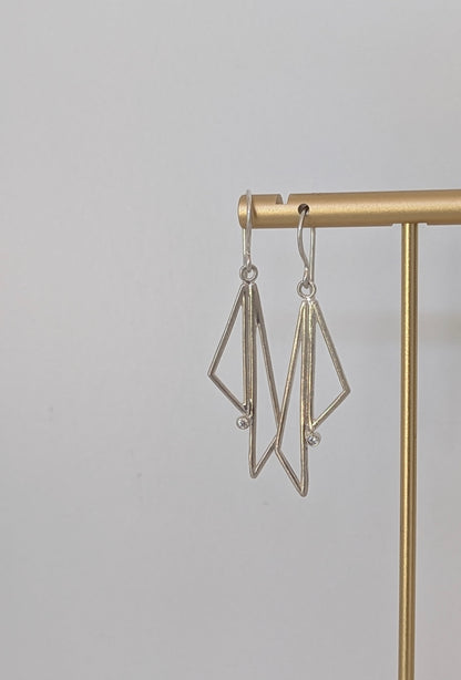 Diamond Angular Earrings