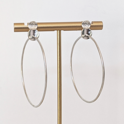 Vela Circle Earrings, Tall