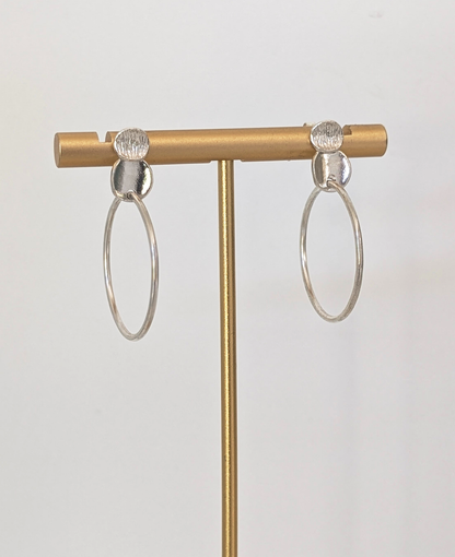 Vela Circle Earrings, Petite