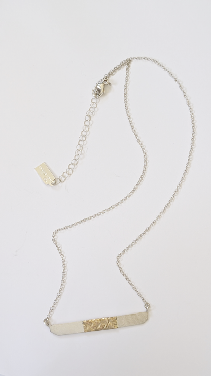 Silver and Gold Bar Necklace