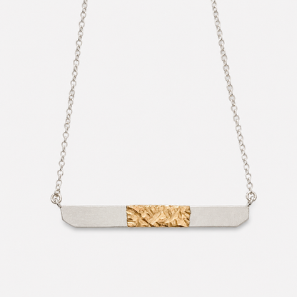Silver and Gold Bar Necklace