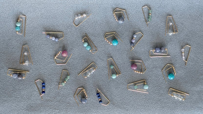 14K Brea Topaz Hoops
