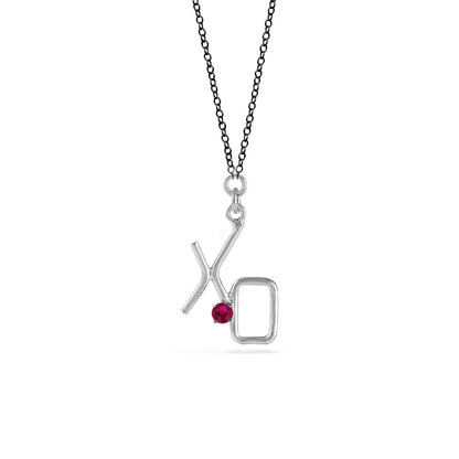 'XO' Necklace Silver
