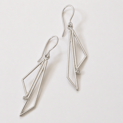 Diamond Angular Earrings