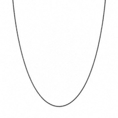 A delicate black chain necklace shown against a plain white background.