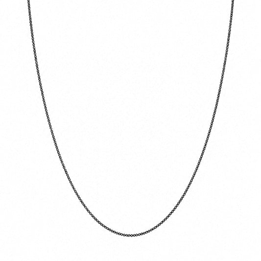 A delicate black chain necklace shown against a plain white background.