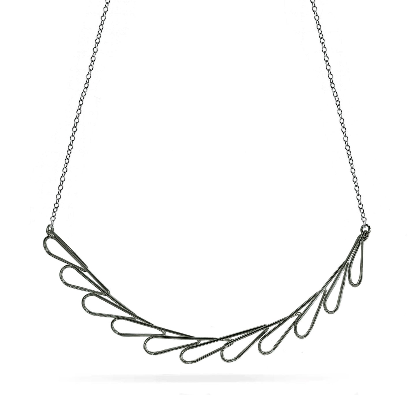 black sloped collar necklace