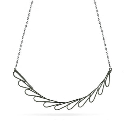 black sloped collar necklace