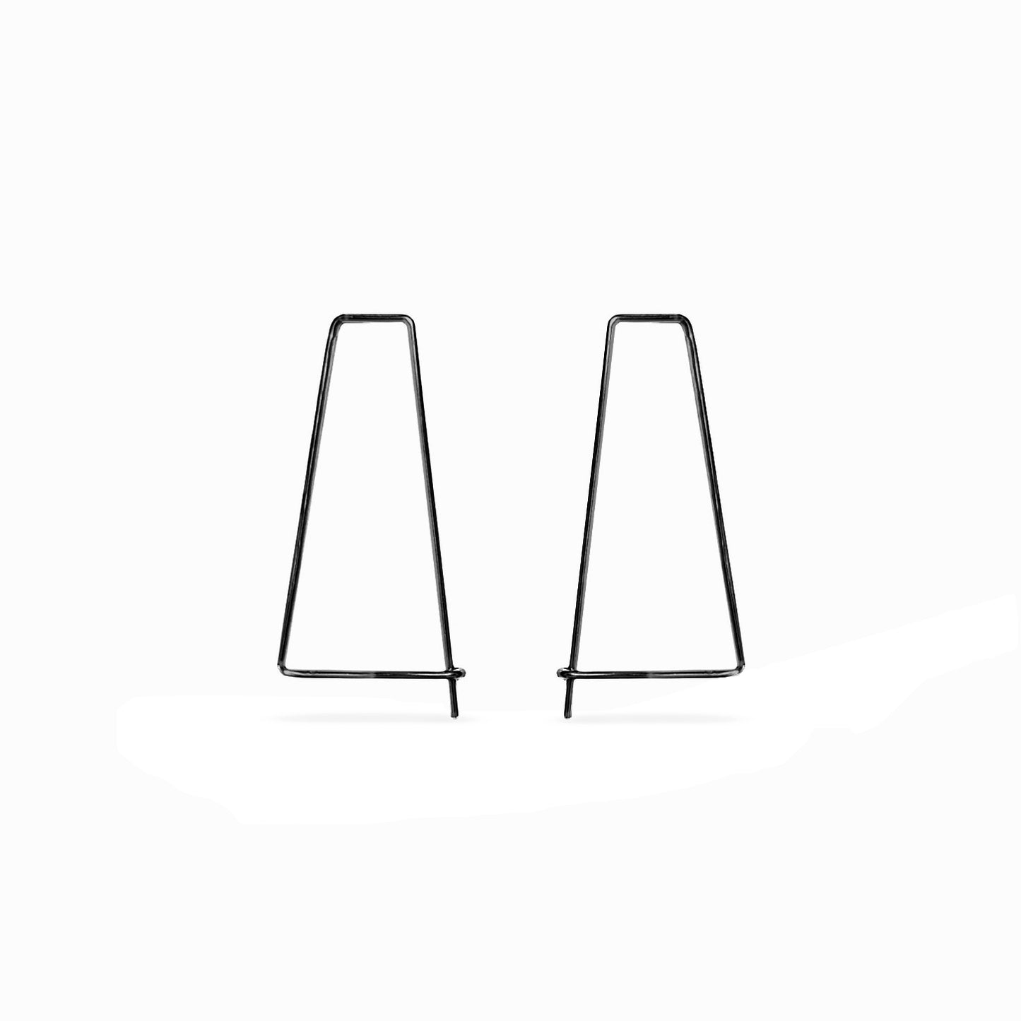trapezoid pull-through hoops in charcoal