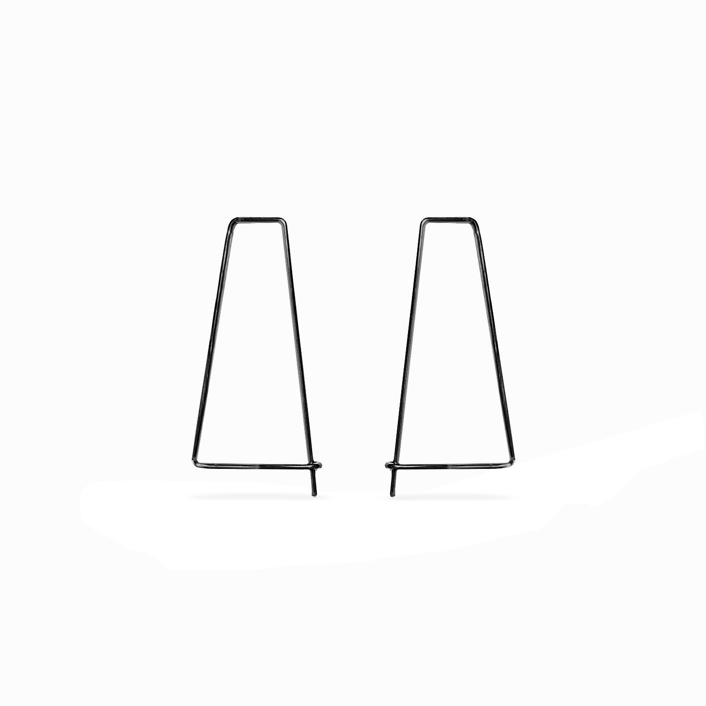 trapezoid pull-through hoops in charcoal