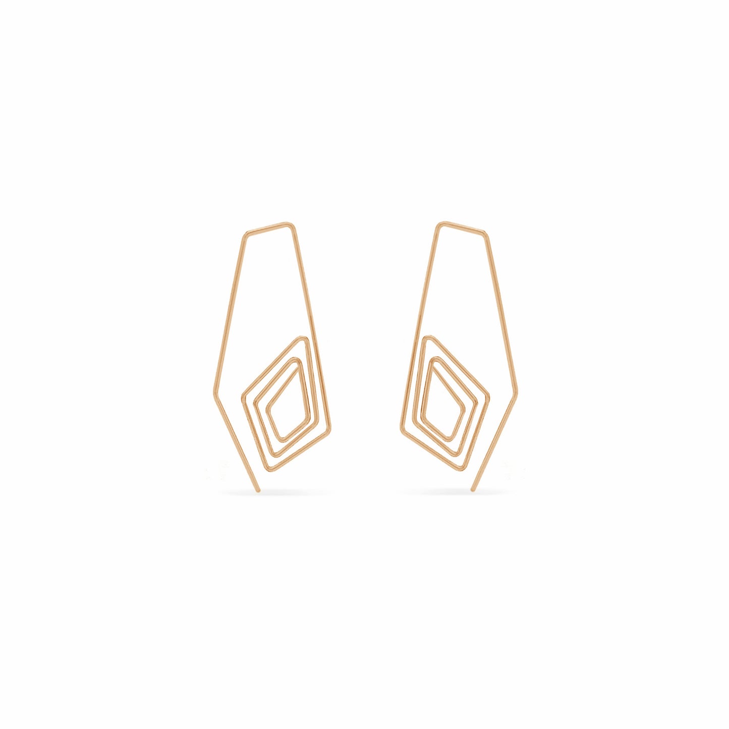 Rose Gold Wire Earrings- Ready to ship