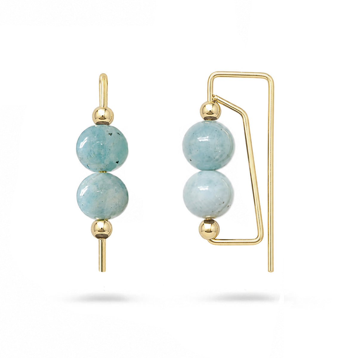 14K Nessa Amazanite Hoops