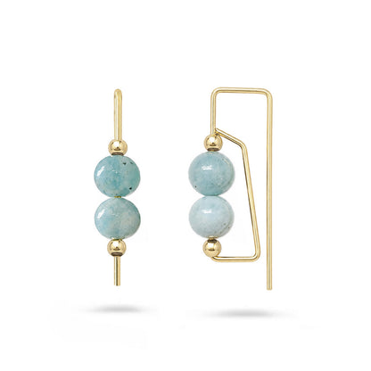14K Nessa Amazanite Hoops