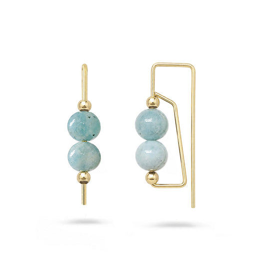 14K Nessa Amazanite Hoops
